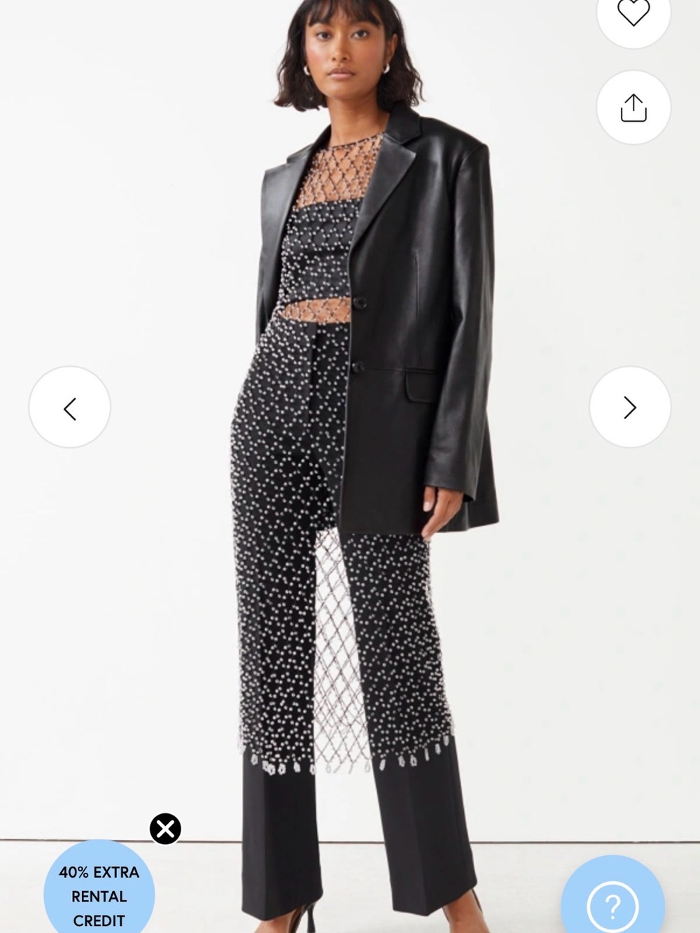 & Other Stories Stockholm Atelier Black Open-Knit Sleeveless Maxi Dress